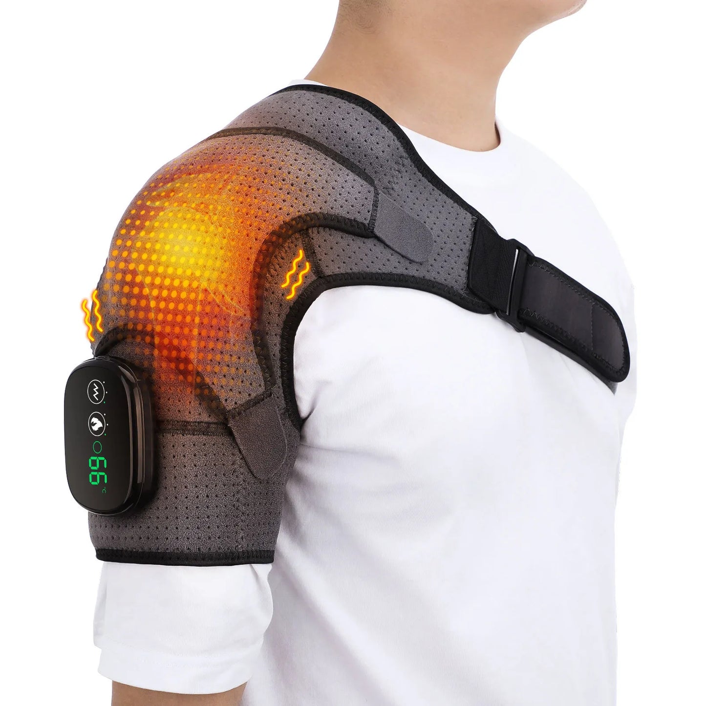2-In-1 Heated & Vibration Shoulder Pain Relief Massager
