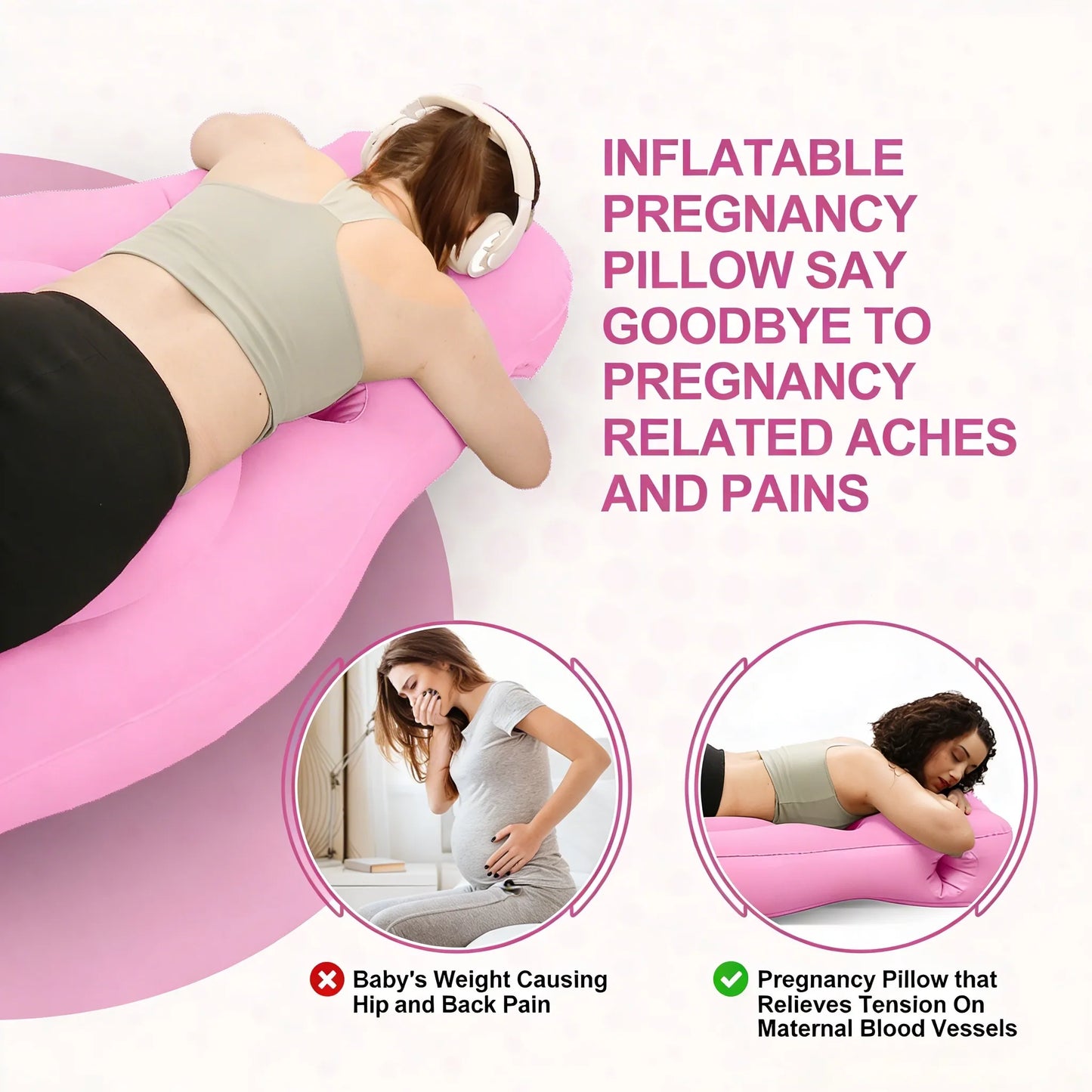 Pregnancy Comfort Air Bed with Belly Support