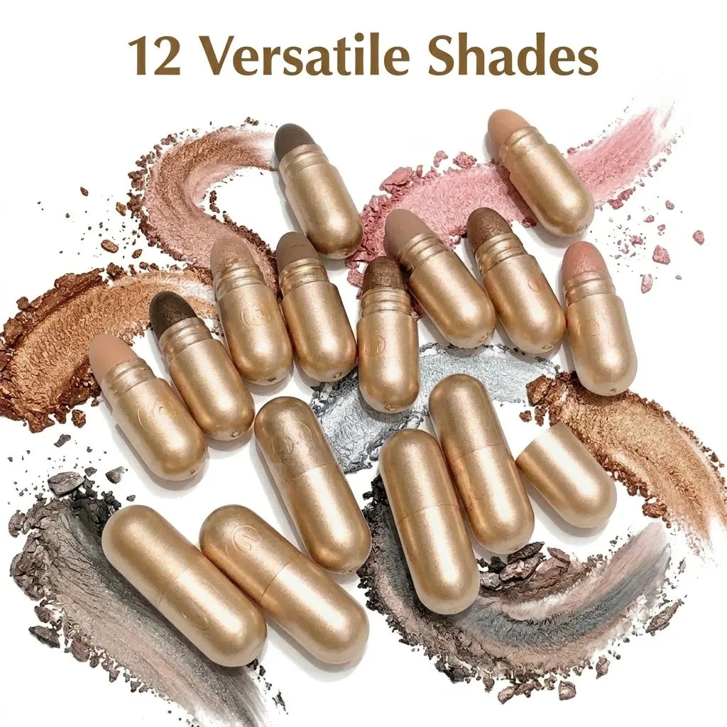 Premium 12 Shade High Gloss Eyeshadow Capsule Set