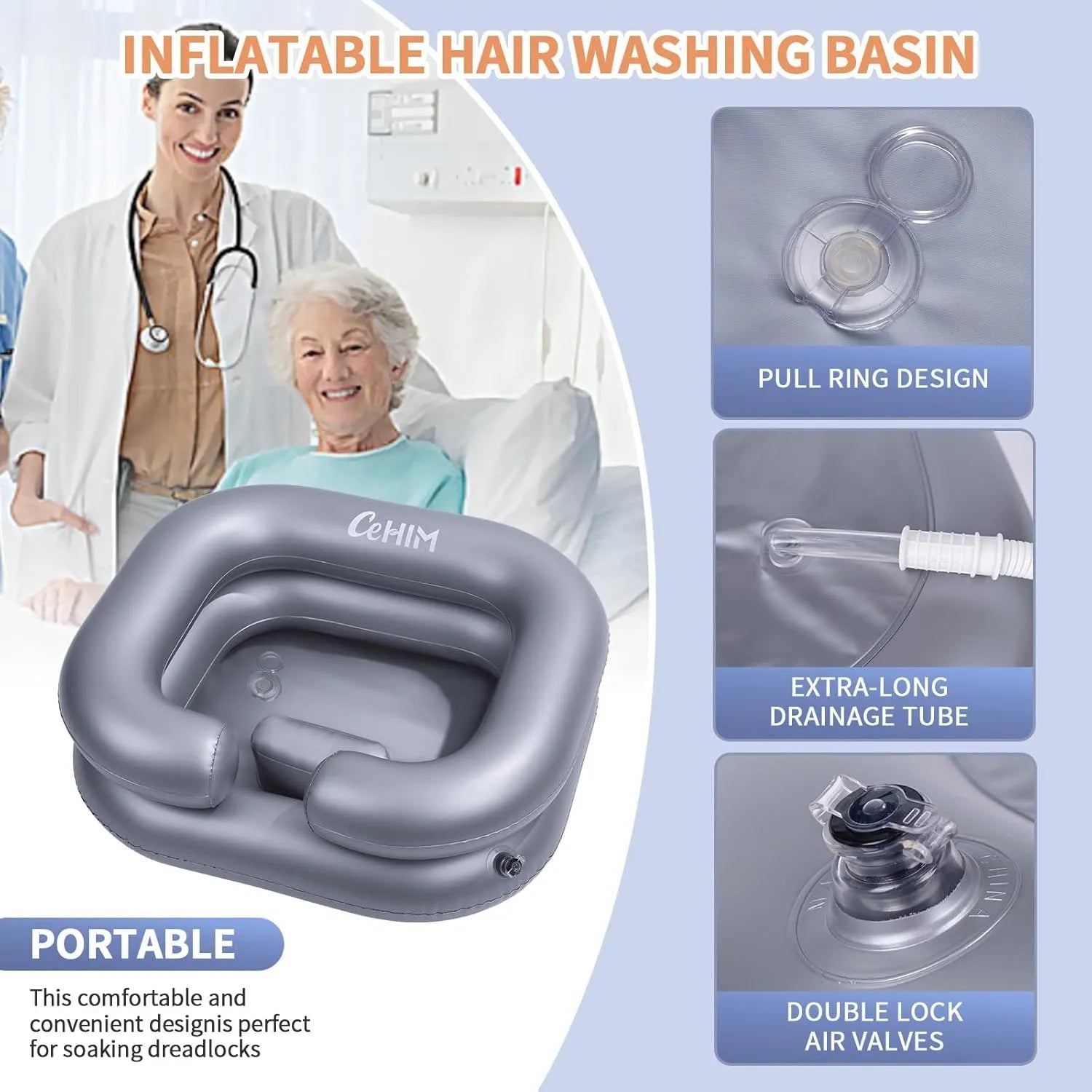 Portable Inflatable Hair Wash Basin – Easy & Mess-Free