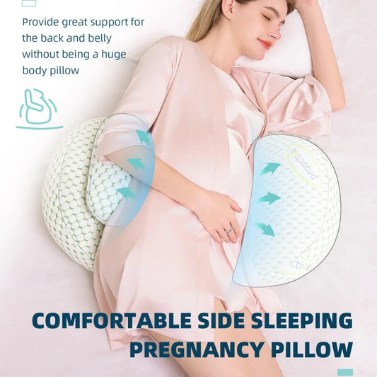 Adjustable Pregnancy Support Pillow for Belly & Back
