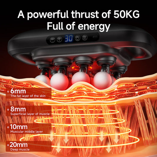 Smart Deep Tissue Body Muscle Massager with 16 Heads