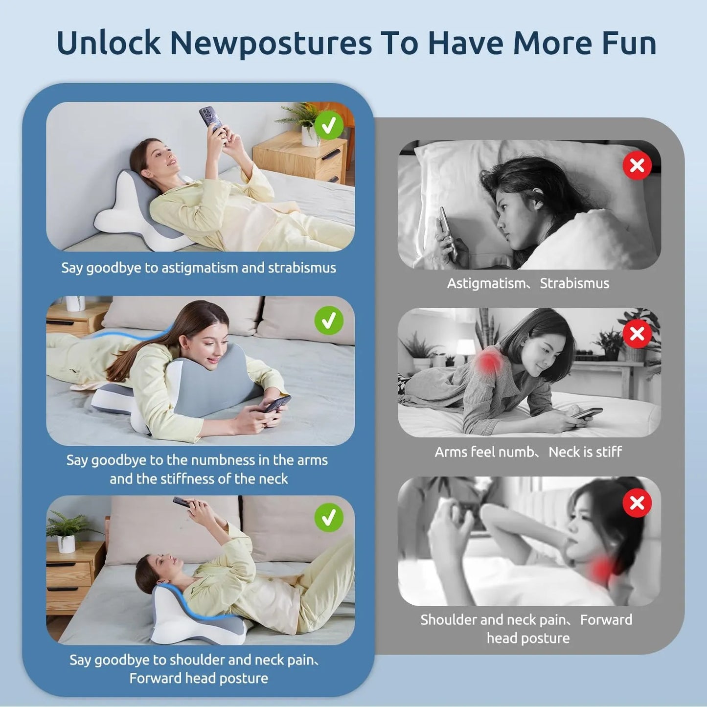 Anti-Cervical Egonomic Pillow