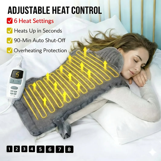 Wearable Electric Heating Pad for Neck, Shoulder & Full Back Pain Relief