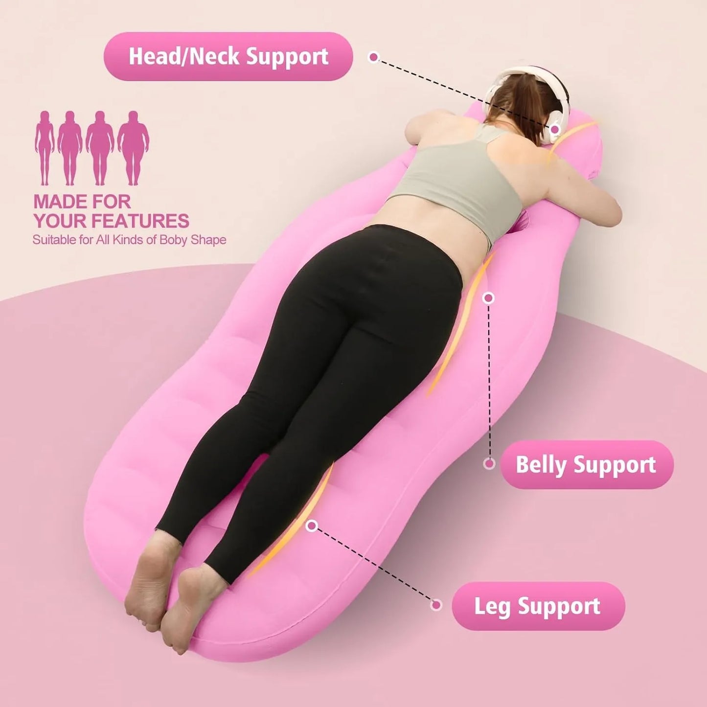 Pregnancy Comfort Air Bed with Belly Support