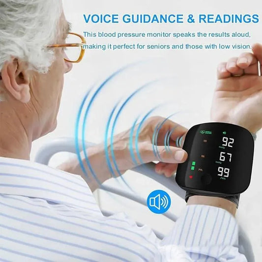 Smart Wrist Blood Pressure Monitor with Large LED Display