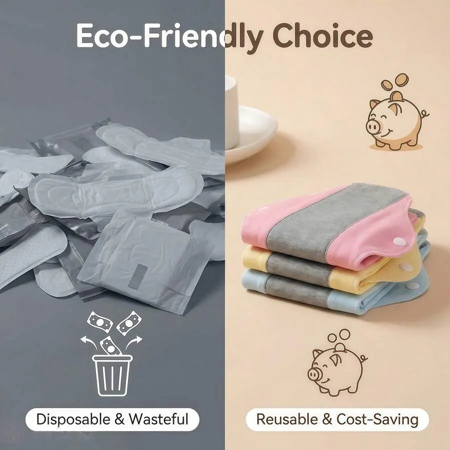 Reusable Antibacterial Cotton Sanitary Pads