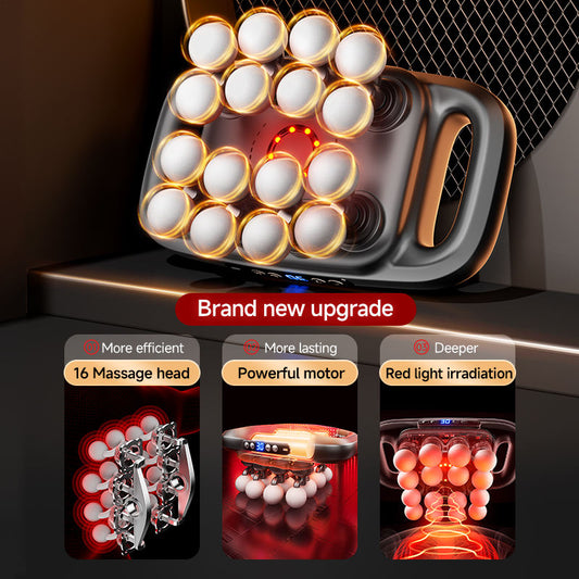 Smart Deep Tissue Body Muscle Massager with 16 Heads