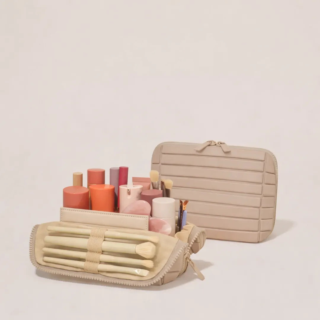 Classic Vegan Leather Makeup Organizer