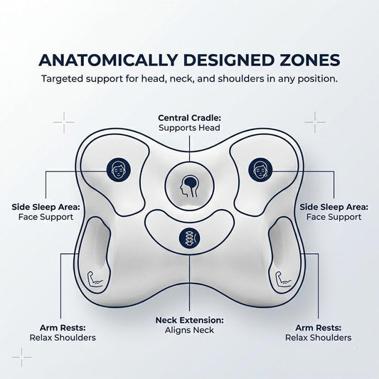 Ergonomic Cervical Memory Foam Pillow for Neck Alignment