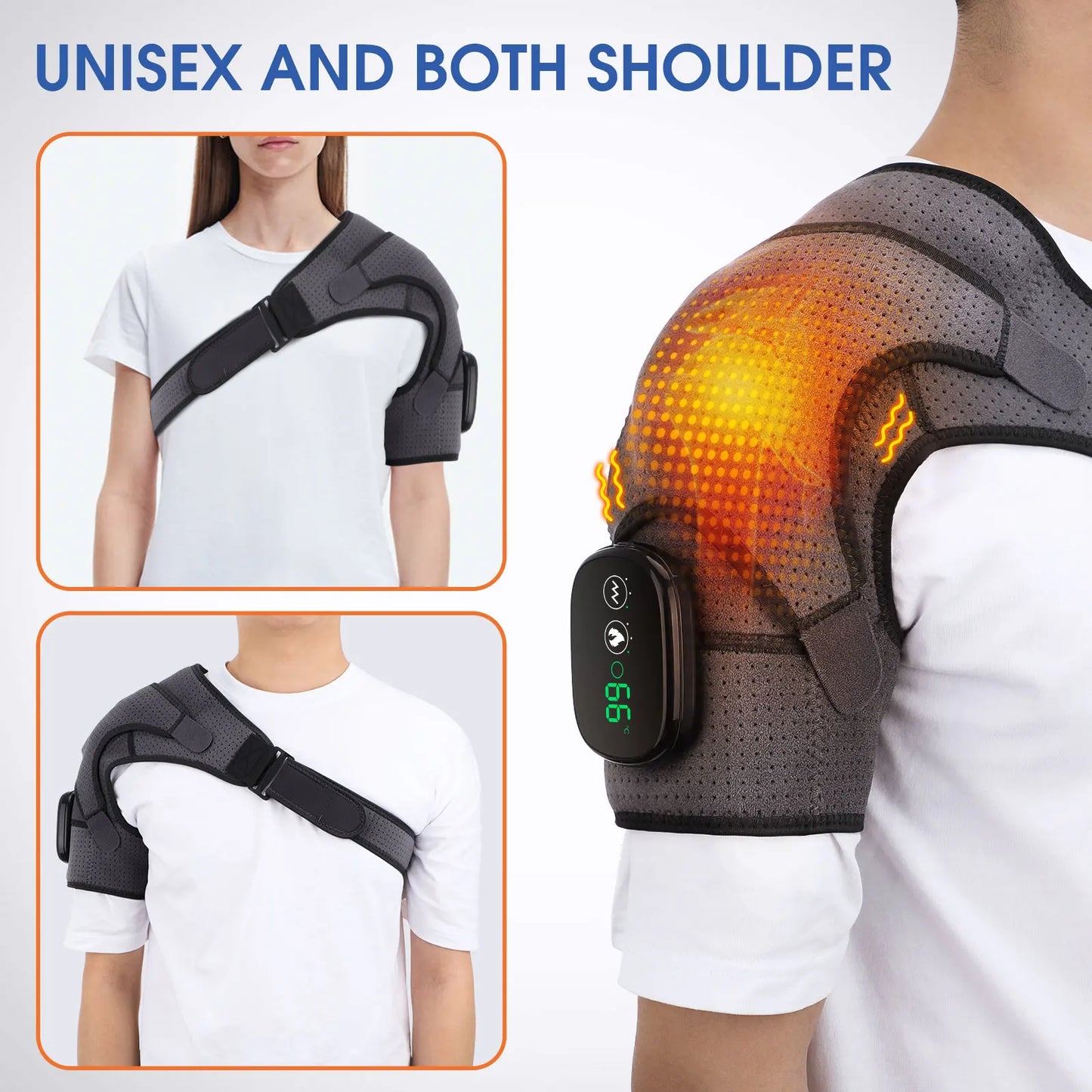 2-In-1 Heated & Vibration Shoulder Pain Relief Massager