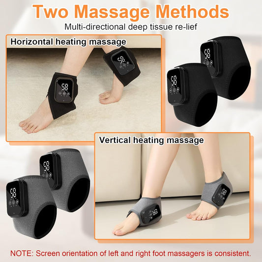 Heat-Massager Ankle Band for Instant Pain Relief