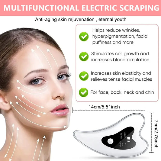 4-in-1 Electric Red & Blue Light Gua Sha Face Sculpting Massager