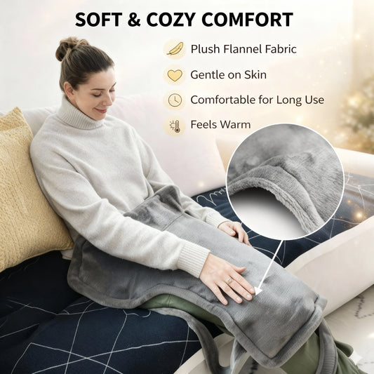 Wearable Electric Heating Pad for Neck, Shoulder & Full Back Pain Relief
