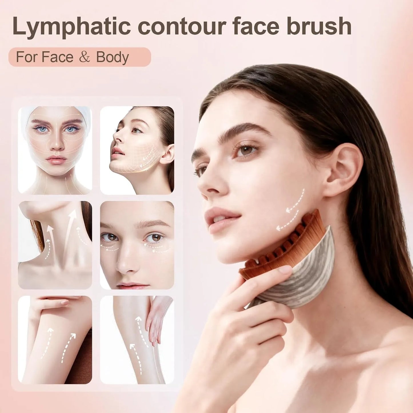 Skin Firming Massage Brush for Defined Jawline Contours
