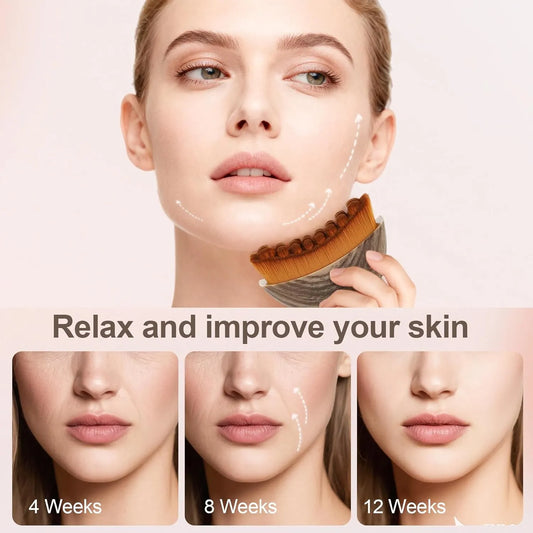 Skin Firming Massage Brush for Defined Jawline Contours