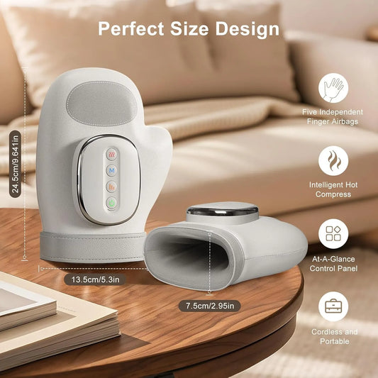 Smart Air Compression Hand Massager with Heat Therapy