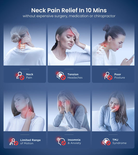 Wireless Heated Neck Stretcher & Pain Relief Pillow